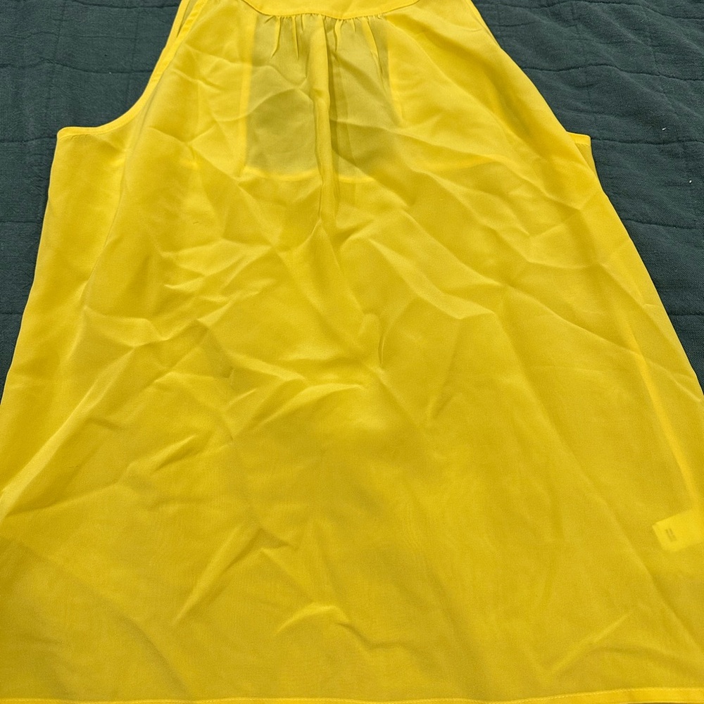 Banana Republic Vibrant Yellow Silk Top